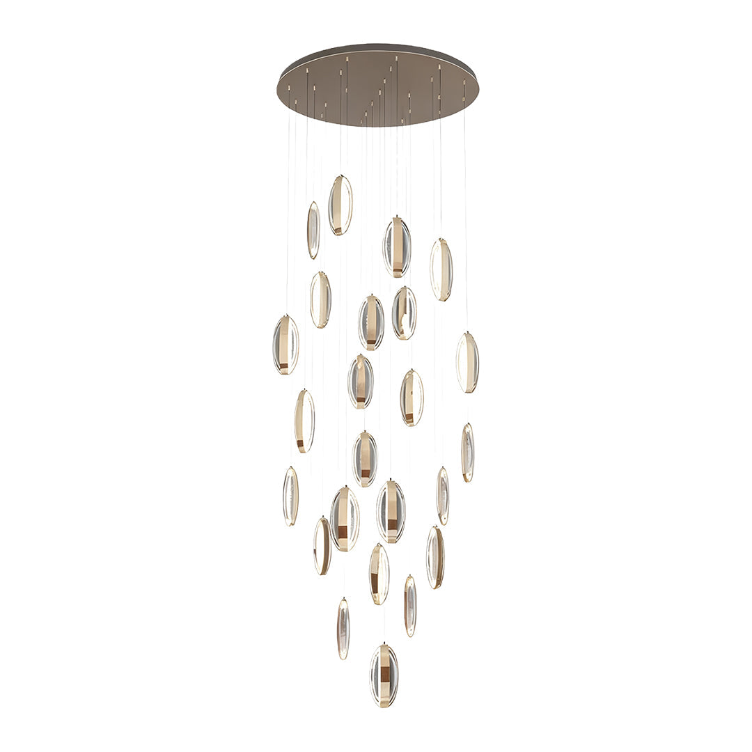 Möbius Gold Modern Chandelier – Luxury LED Ceiling Light
