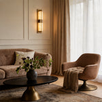 Modern Gold Outdoor Wall Light – Waterproof Linear LED Sconce