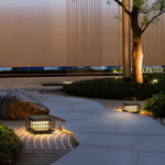 Modern Gate Pillar Lights Outdoor Waterproof Stainless Steel Column Lanterns