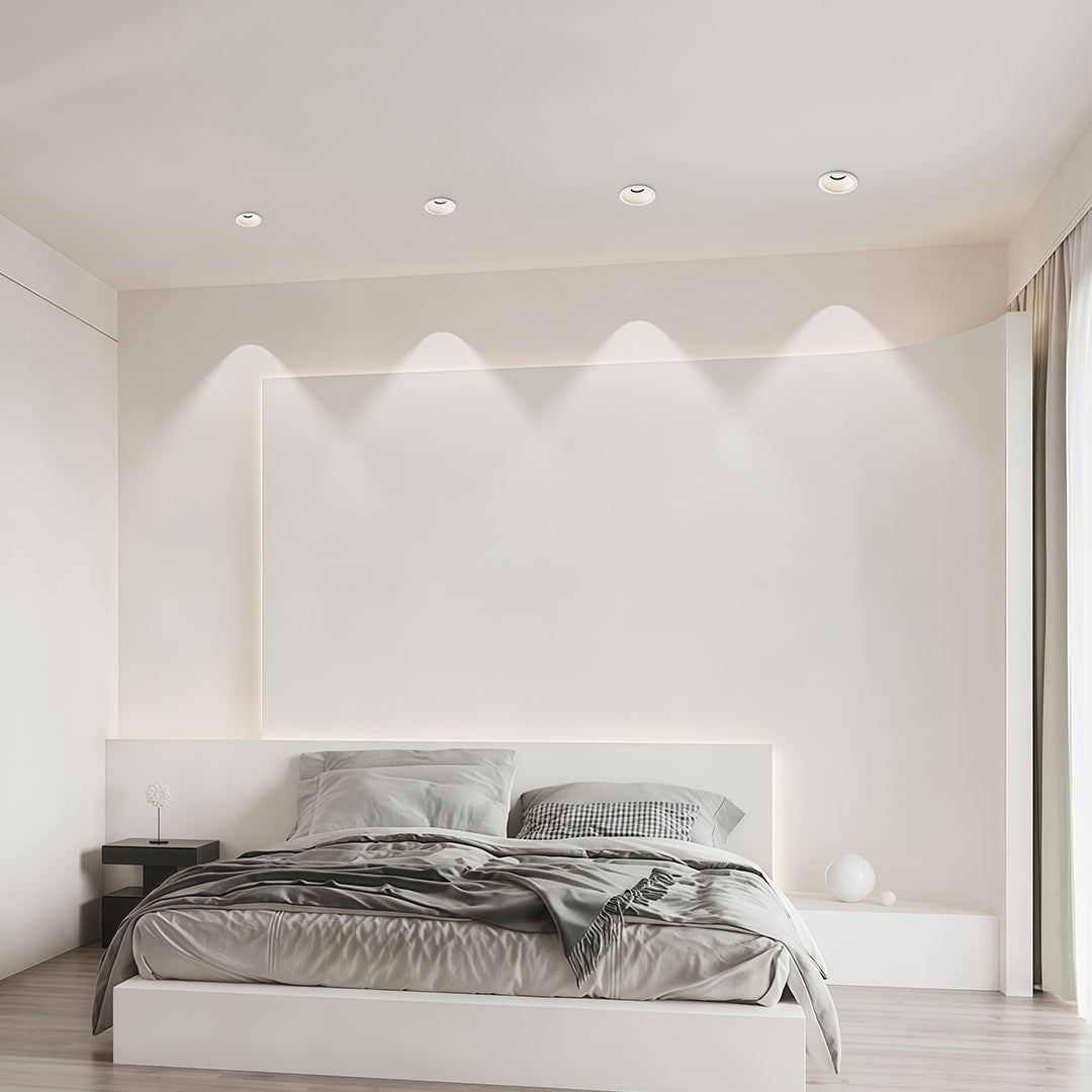 LED Recessed Spotlights with Anti-Glare Deep Cup, 3000K-6000K, Die-Cast Aluminum