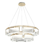 Lumina Crystal Chandelier in Gold Aluminum for Grand Interiors
