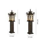European-Style Waterproof Landscape Post Lights with Gilded Aluminum Frame