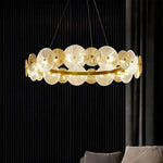 Silver Iron and Clear Glass Chandelier, Large Modern Pendant Light