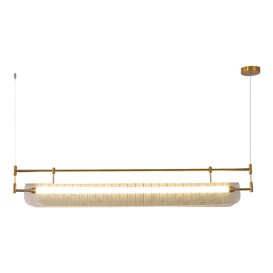 Nordic Linear LED Pendant Light, Minimalist Long Strip Ceiling Lamp for Dining Room and Kitchen Island