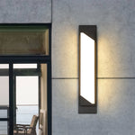 Modern Minimalist Outdoor Linear Wall Light in Sand-Black Stainless Steel