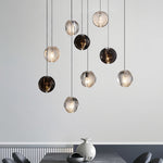 Aurelia Crystal Accent Pendant Light in Teal and Brown