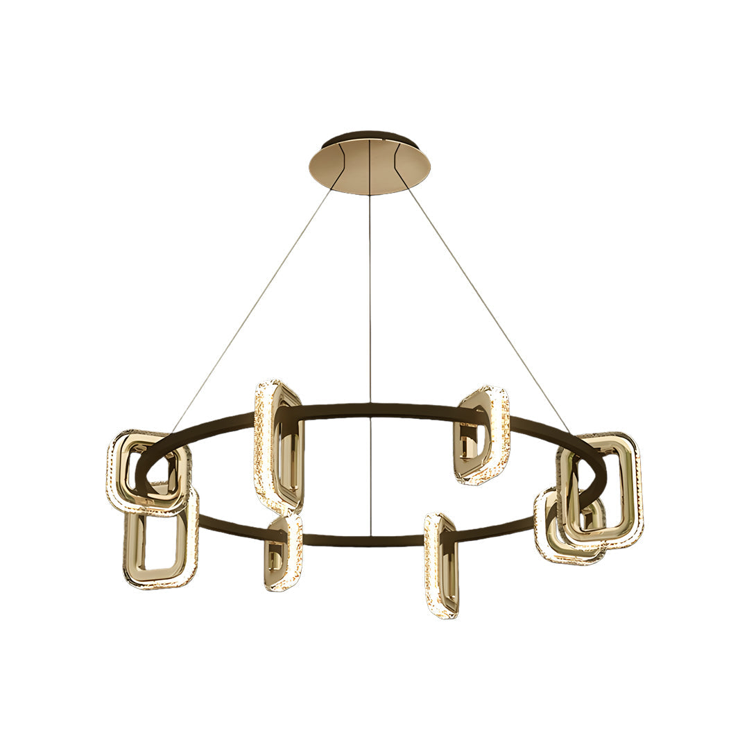 Aurelia Modern Gold Chandelier with Acrylic Shades