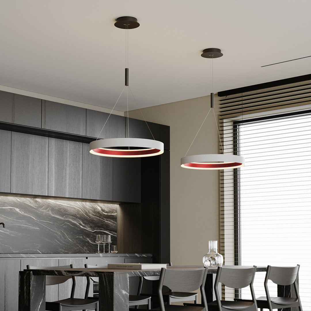 Lumina Ring Chandelier – Modern Minimalist LED Ceiling Light