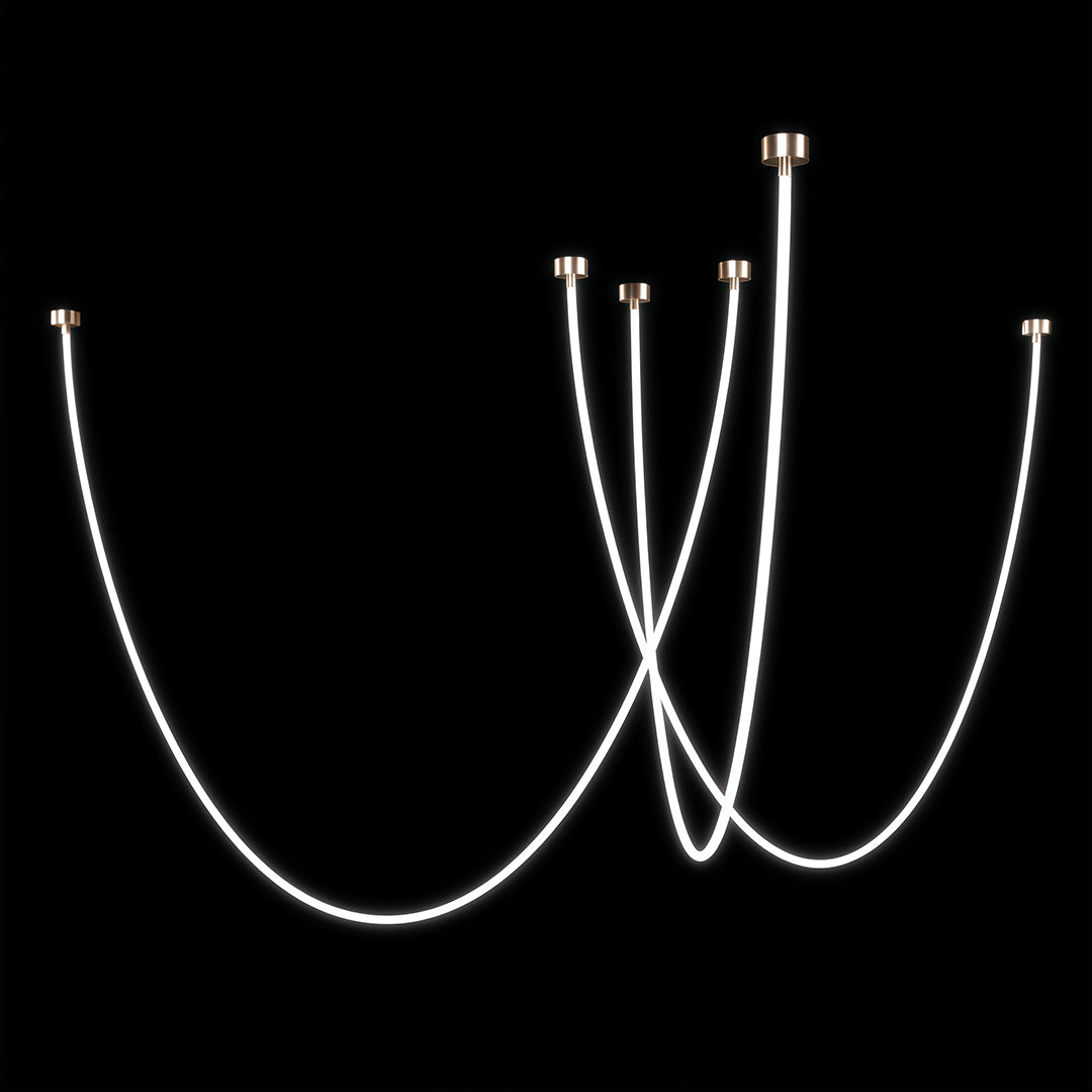 Linear LED Pendant Light – Minimalist Silicone Neon Ceiling Lamp