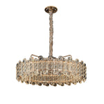 Lumina Crystal Chandelier in Champagne Gold with Adjustable LED Lighting