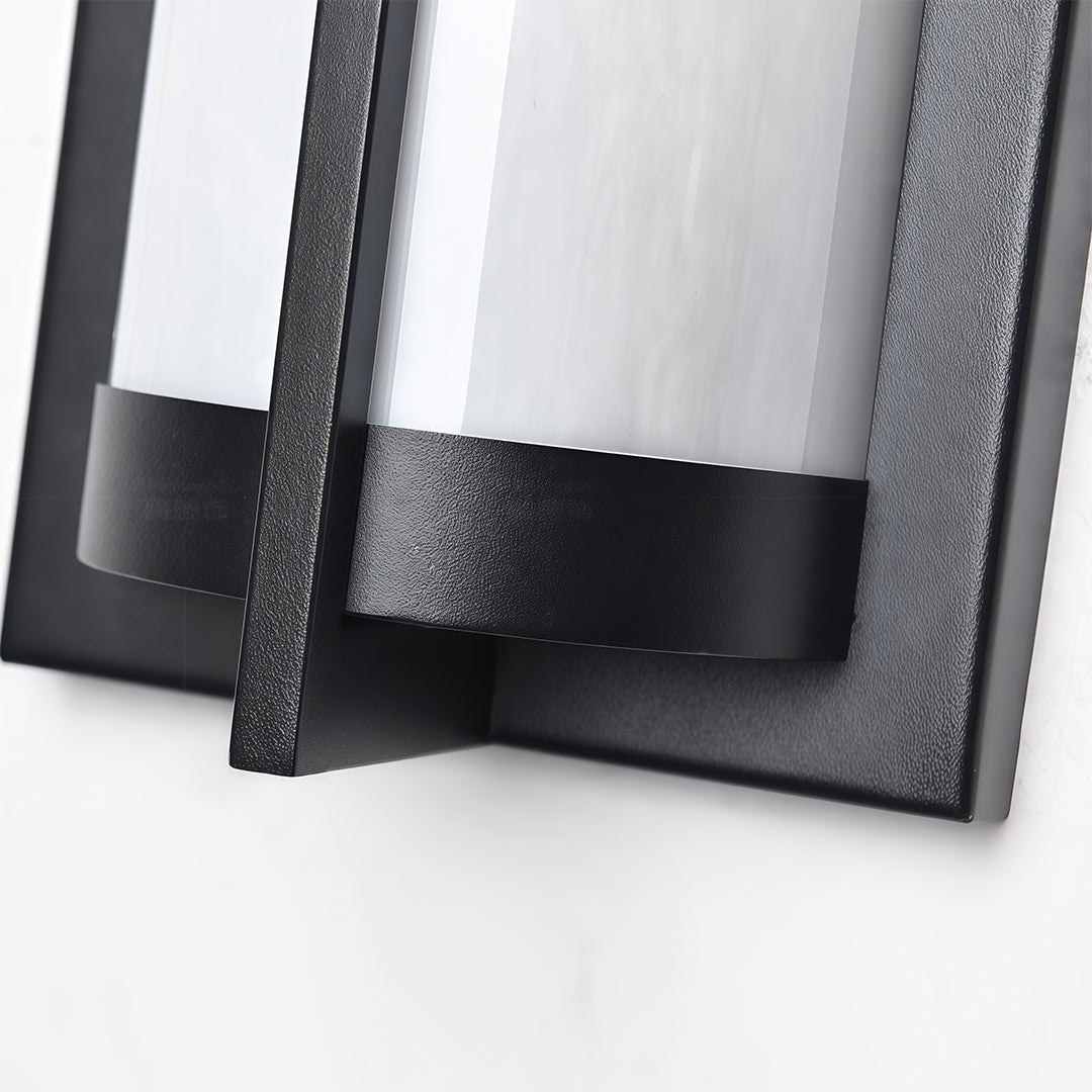 Modern Minimalist Outdoor Wall Sconce in Black Stainless Steel
