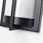 Modern Minimalist Outdoor Wall Sconce in Black Stainless Steel