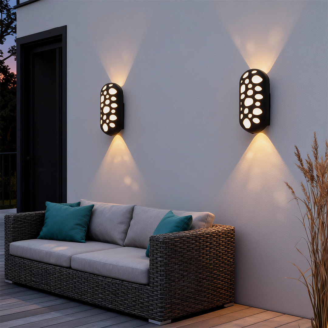 Nordic Minimalist Outdoor Up Down Wall Sconce with Dual LED Lighting