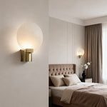 Lumière Round Glass Wall Sconce in Bronze for Modern Interiors