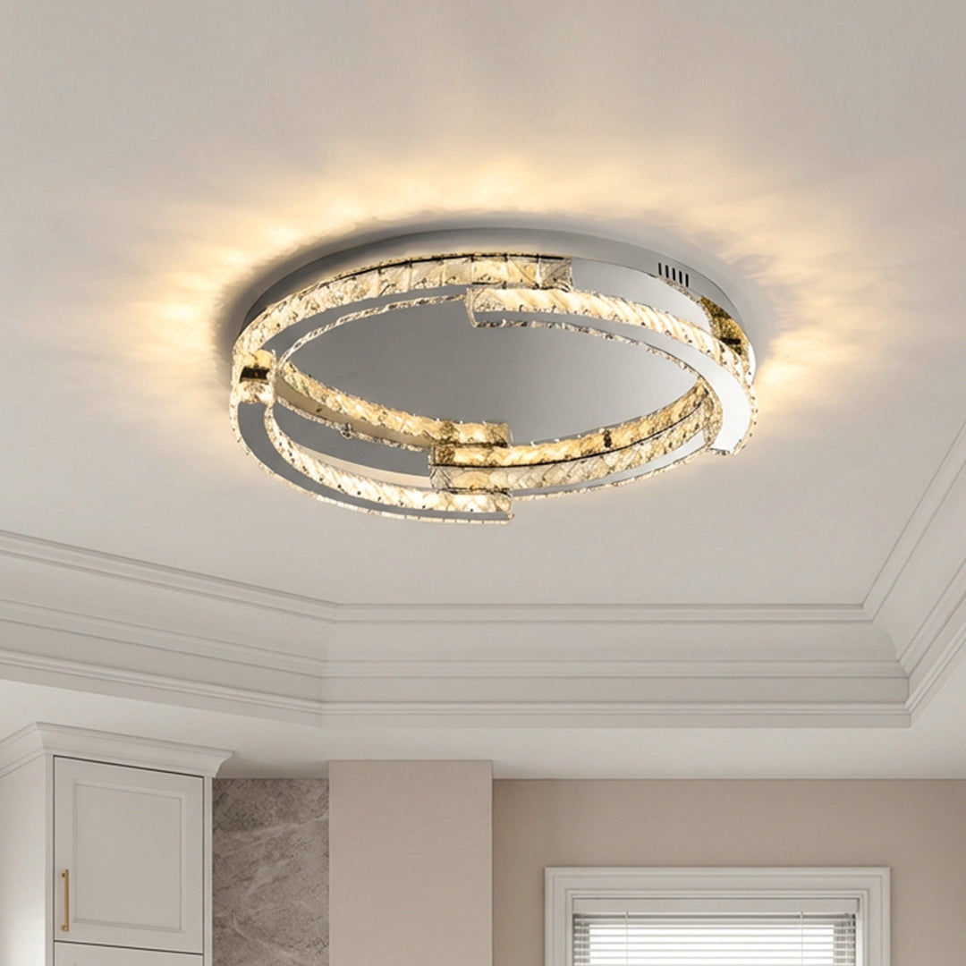 Lumière Cristal LED Flush Mount Ceiling Light in Silver