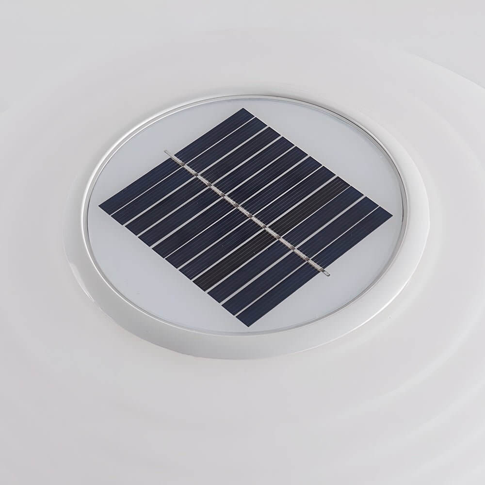 Solar LED Post Light with Spiral PE Shade, 3 Color Temperatures, IP65 Waterproof