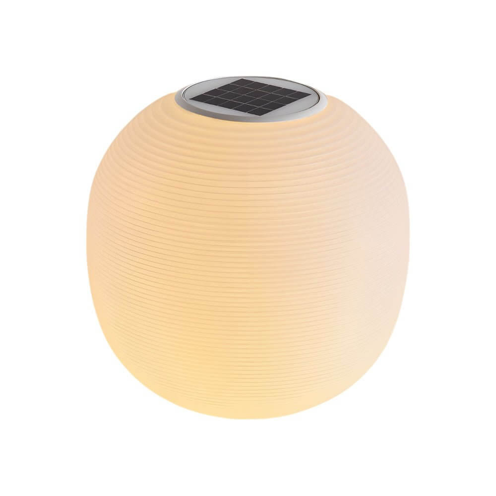 Solar LED Post Light with Spiral PE Shade, 3 Color Temperatures, IP65 Waterproof