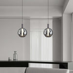 Modern Drum Pendant Light with Branch Design, Minimalist LED Ceiling Lamp