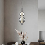 Lumina Modern Pendant Light – Minimalist LED Glass Shade in Silver