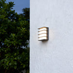 Square LED Outdoor Wall Sconce in Matte Black, IP65 Waterproof