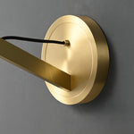 Modern Brass Wall Mount Pendant Light with Glass Shade