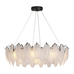 Feather Glass Chandelier Modern Luxury Pendant Light