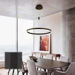 Corona 12 16 24 Wide Circle Led Ringed Glow Modern Chandeliers Hanging Ring Pendant Light