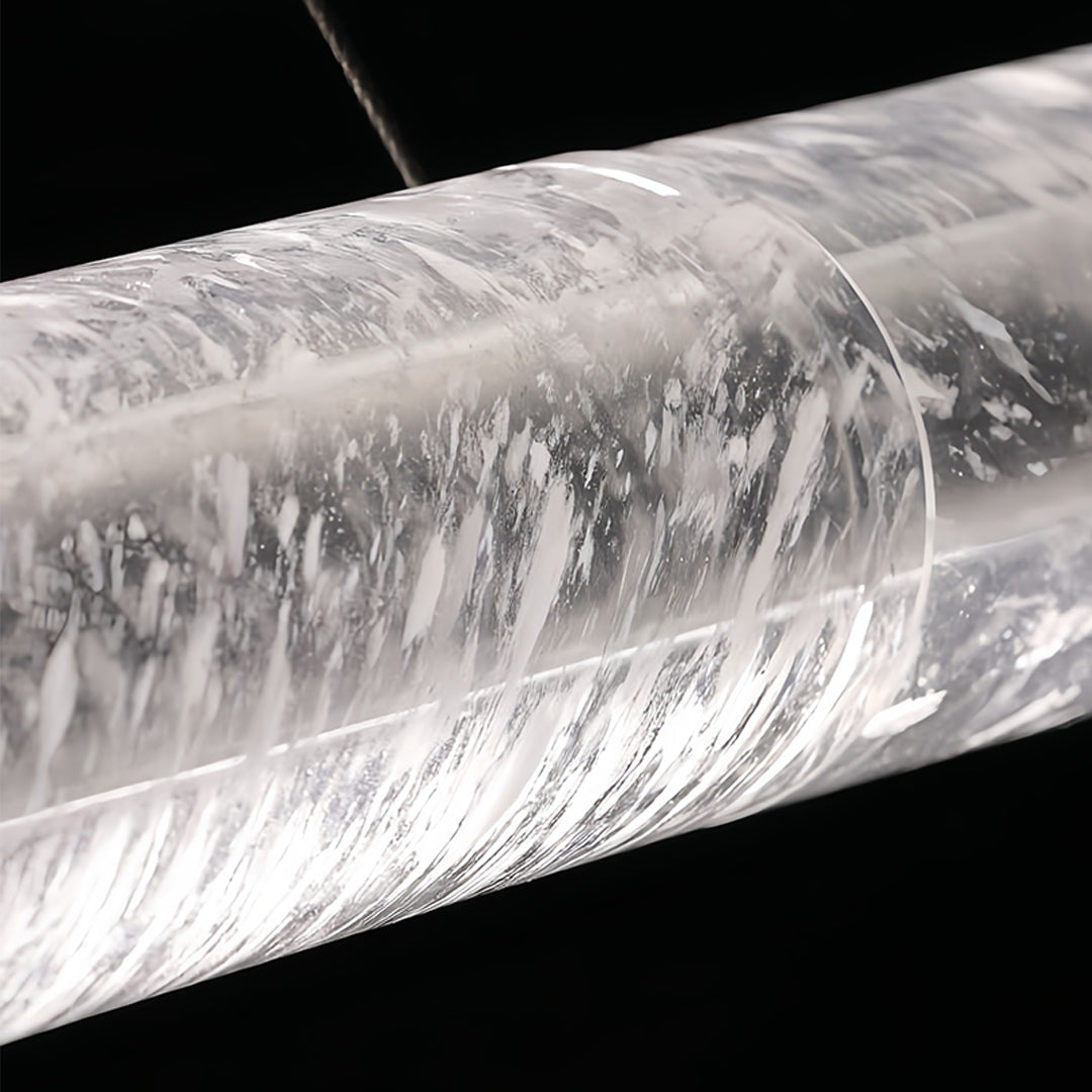 Modern Crystal Linear Pendant Light with Adjustable Cord