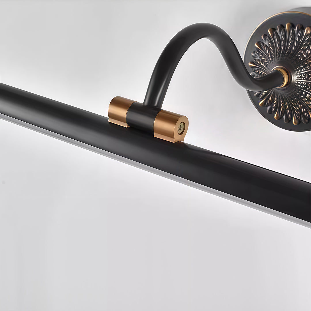 American Retro LED Vanity Light for Bathroom Mirror, Brass & Copper