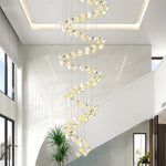 Luxury Ceramic Tulip Chandelier with Gold Stainless Steel Frame