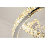 Lumina Wave Crystal LED Chandelier in Stainless Steel