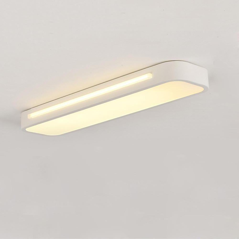 19 In W 1 Light Long Oval Led Flush Mount Minimalist Rectangular Ceiling Light