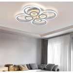 Lumen Ring Flush Mount LED Ceiling Light in White Metal