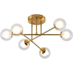 Aurelia Six-Light Sputnik Chandelier in Glass and Metal