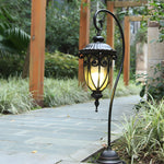 Arched European Lantern Floor Lamp for Outdoor Garden and Patio Lighting
