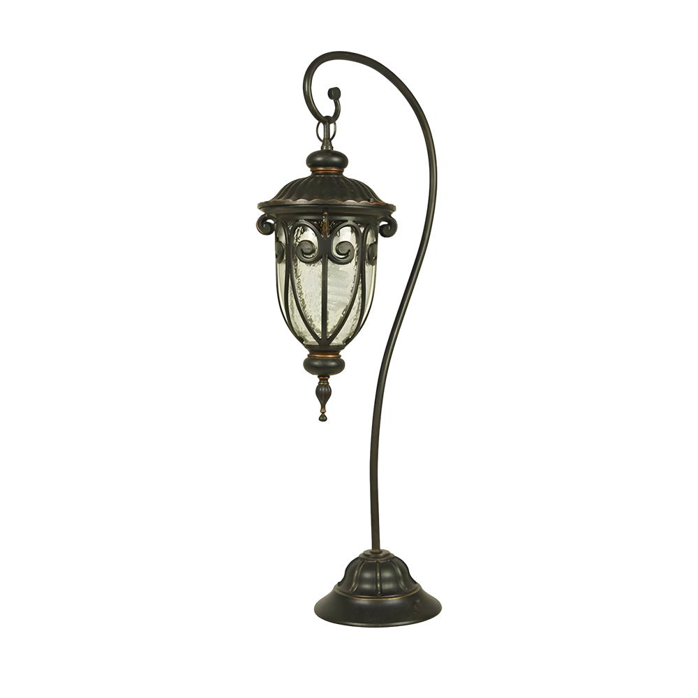 Arched European Lantern Floor Lamp for Outdoor Garden and Patio Lighting