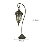 Arched European Lantern Floor Lamp for Outdoor Garden and Patio Lighting