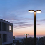 Solar-Powered Architectural LED Garden Light in Black Aluminum