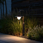 Minimalist Gooseneck Pathway Light with Warm LED Glow for Modern Gardens