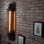 Industrial Linear Wall Sconce in Matte Black Iron for Modern Interiors