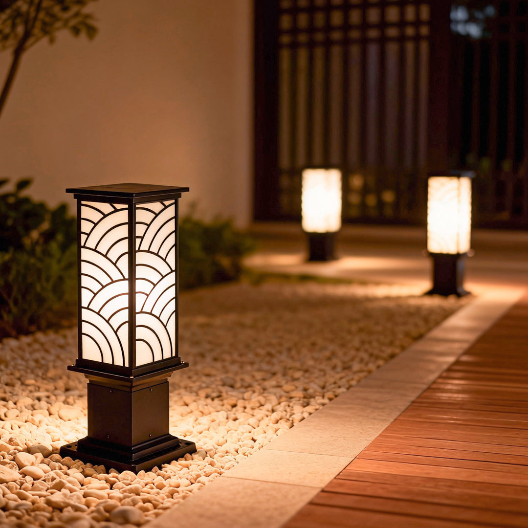 Modern Outdoor Bollard Light | Die-Cast Aluminum Landscape Lamp