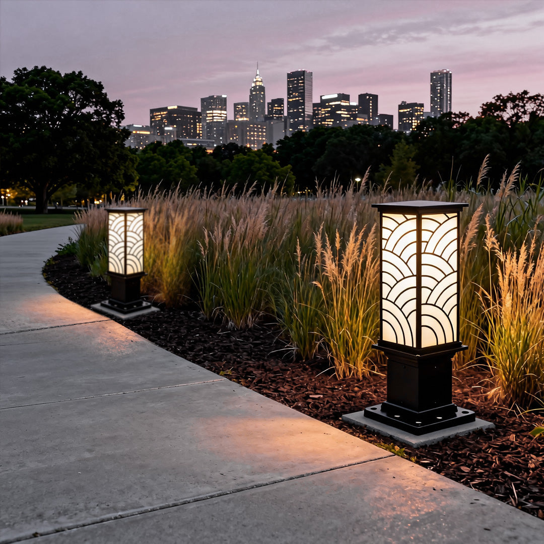 Modern Outdoor Bollard Light | Die-Cast Aluminum Landscape Lamp