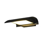 Curved LED Outdoor Wall Light in Matte Black, Minimalist Waterproof Sconce