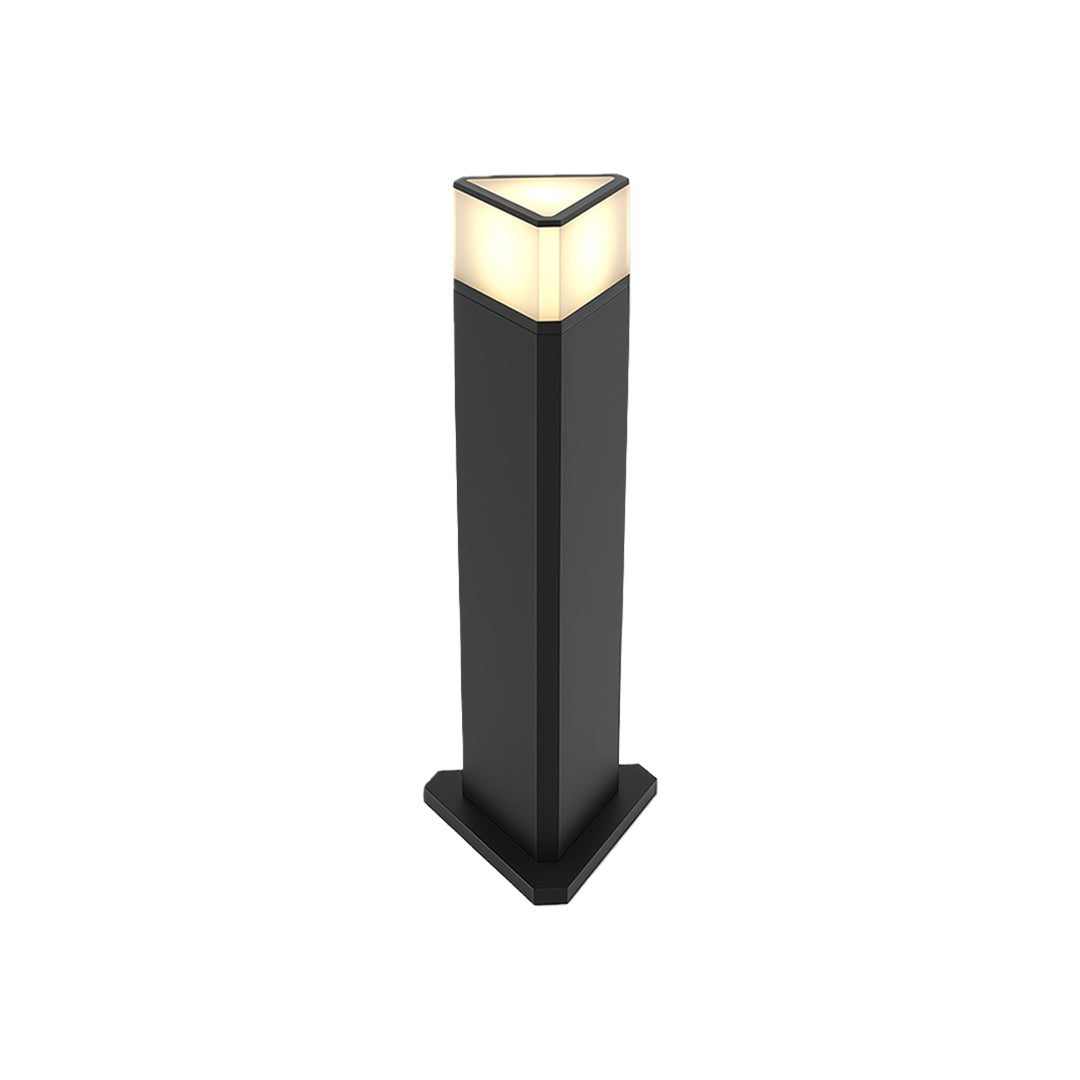 Modern Outdoor Pathway Bollard Lights, Black Aluminum LED Landscape Lighting