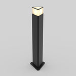 Modern Outdoor Pathway Bollard Lights, Black Aluminum LED Landscape Lighting
