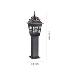 European-Style Cast Aluminum Outdoor Post Light with Clear Glass Shade