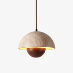 Bud Travertine Pendant Light – Organic Modern LED Ceiling Lamp