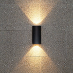 Aria Up-Down LED Outdoor Wall Light in Black Aluminum