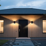 Minimalist LED Outdoor Wall Sconce in Sand Gray Aluminum
