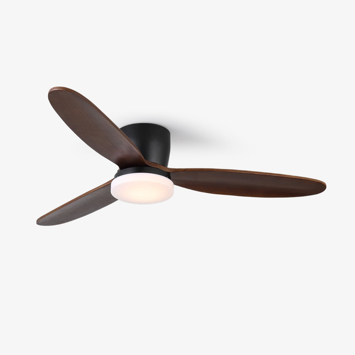 Nocturnus Ceiling Fan Light with Wooden Blades and LED